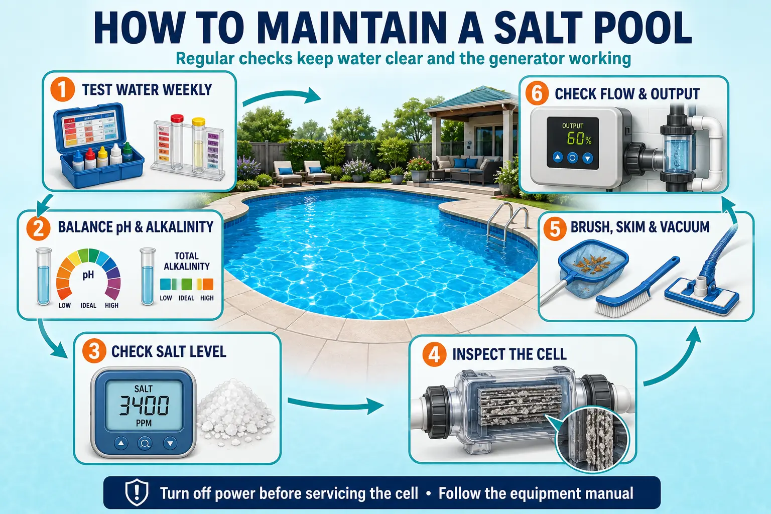 How to maintain a salt water pool